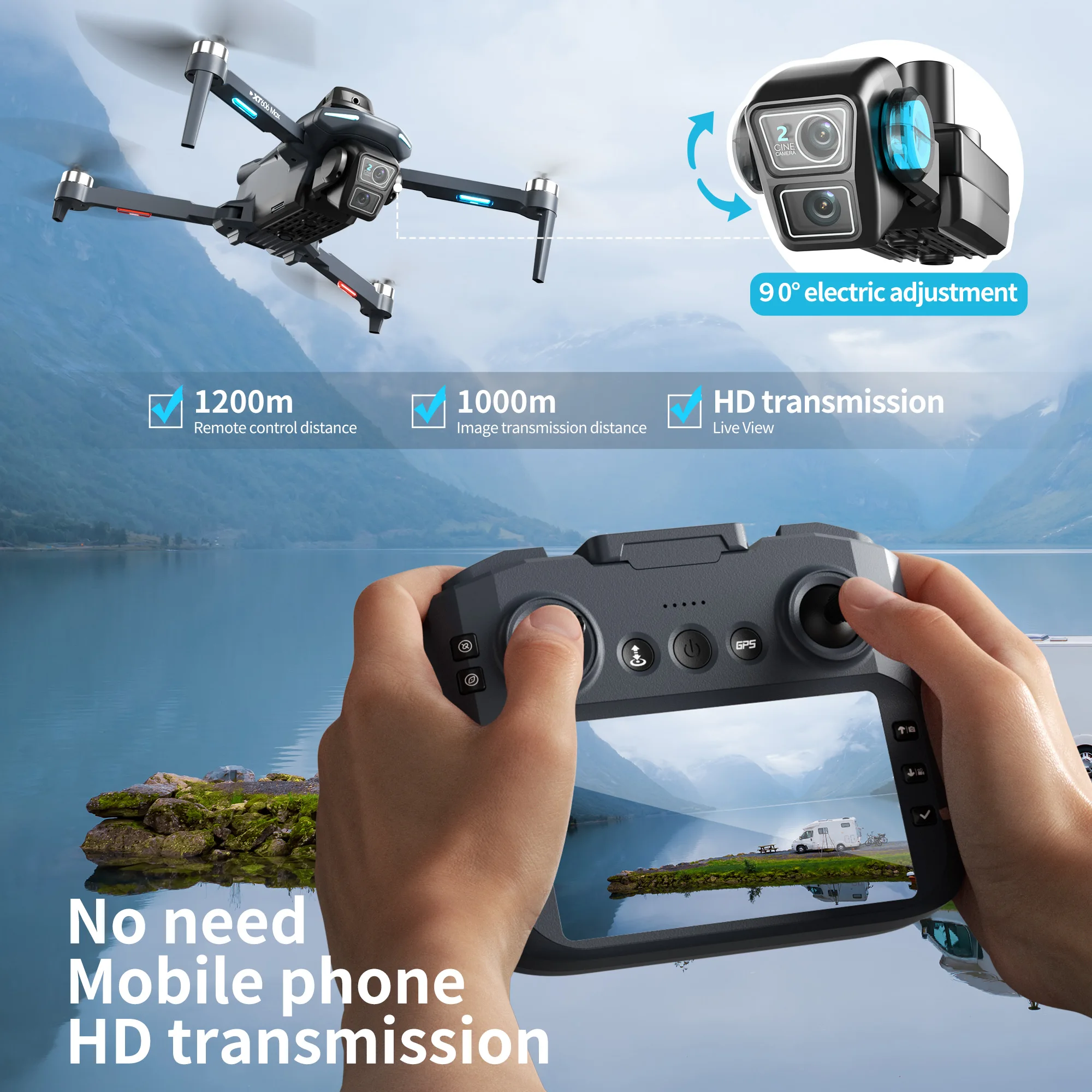 Lenovo XT606 Drone Professiona - Drone Gps Mount 评论和价格