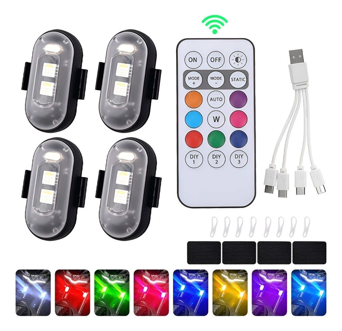 4 Pcs Led Strobe Lights with R - Drone Led Light 评论和价格