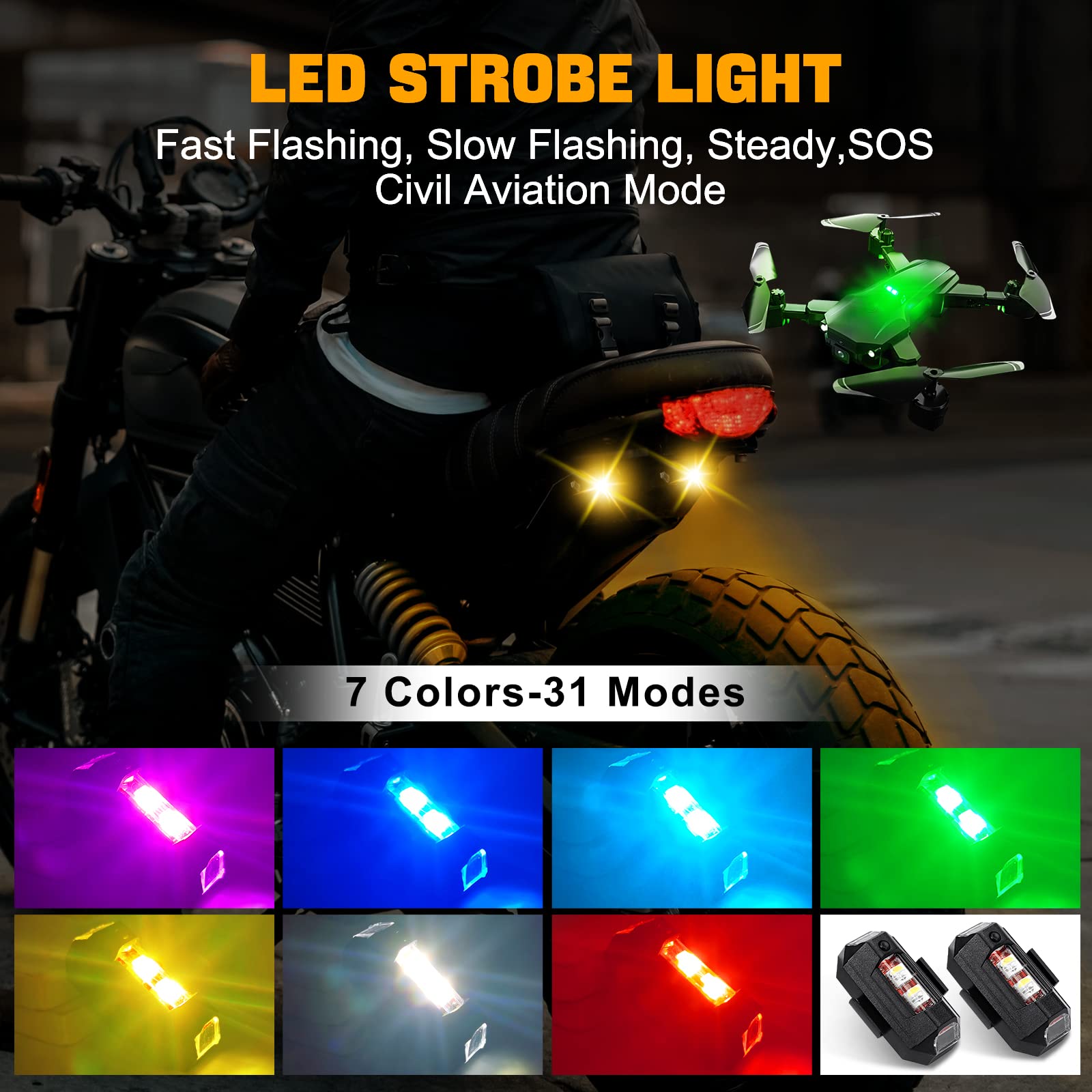 Motorcycle Lights Drone Strobe - Drone Led Light 评论和价格