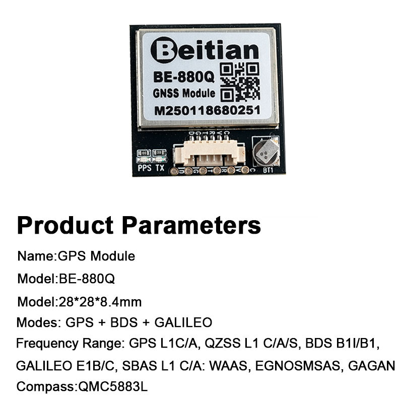 BE-880Q GNSS GPS Module M10050 - Drone Compass 评论和价格