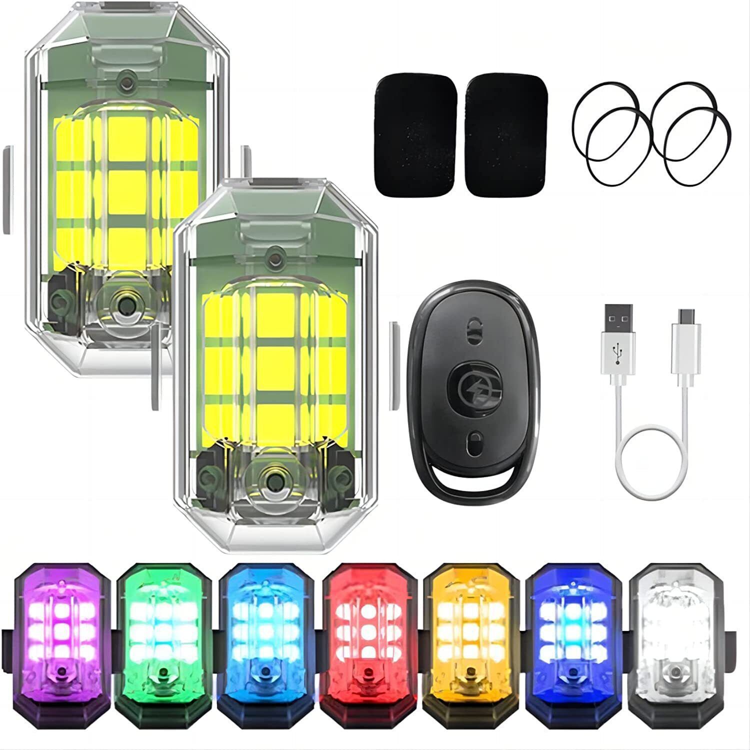 1/2/4Pc Remote Motorcycle Ligh - Drone Led Light 评论和价格