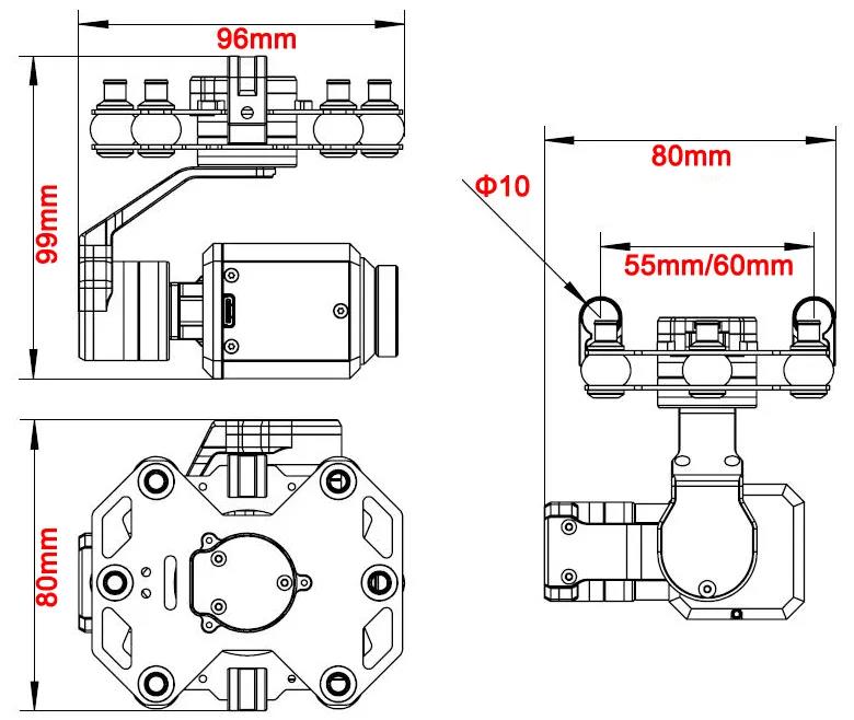 Tarot TL3T20 3-axis Gimbal 640 - Drone Gimbal 评论和价格