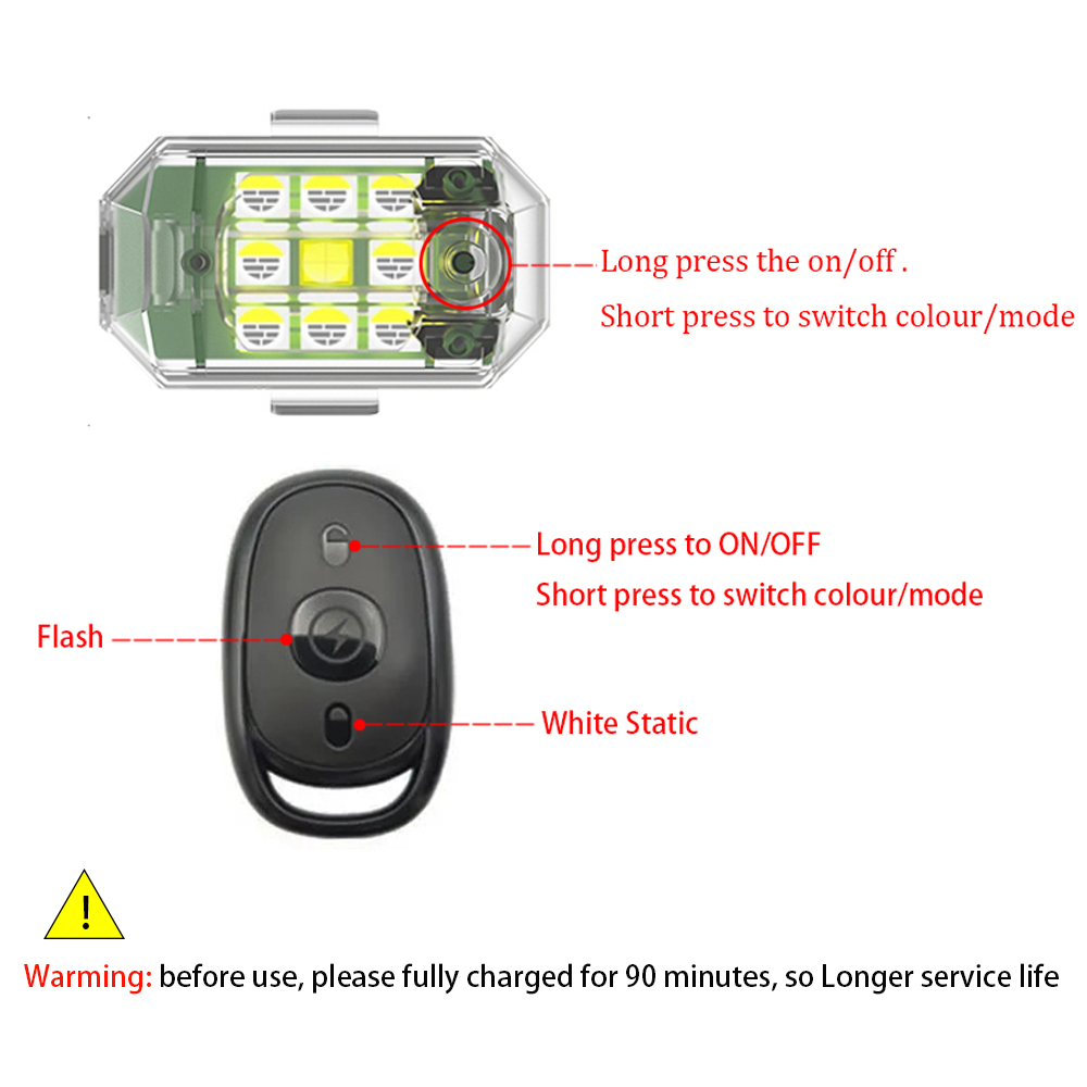 1/2/4pcs Wireless LED Drone St - Drone Led Light 评论和价格